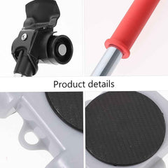 Complete 8-piece furniture lifter tool set for home and office relocation.