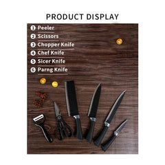 Stainless Steel Knife Set – 6-Piece Kitchen Tools | Quickslice