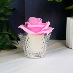 LED Rose Flower Flameless Tealight Candle Set – Elegant & Safe Décor