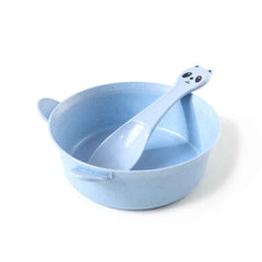 Wheat Straw Kids Soup Bowl with Matching Spoon – Eco-Friendly & Unbreakable