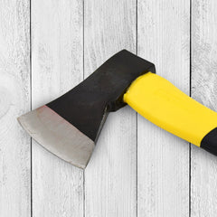 Ergonomic rubberized grip on the Hatchet Axe for comfortable use.