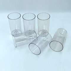 Plastic Glasses Set – Unbreakable Transparent 350ml (Set of 6) | Ganesh