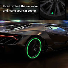 Luminous Glow Tyre Valve Caps 100 Pcs Set – Durable ABS | Velvet Wheels