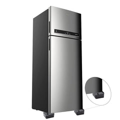 An appliance, possibly a refrigerator, elevated by the heavy-duty base stand set.