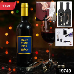 Wine Accessory Gift Set – 4-in-1 Stainless Steel Bar Tools