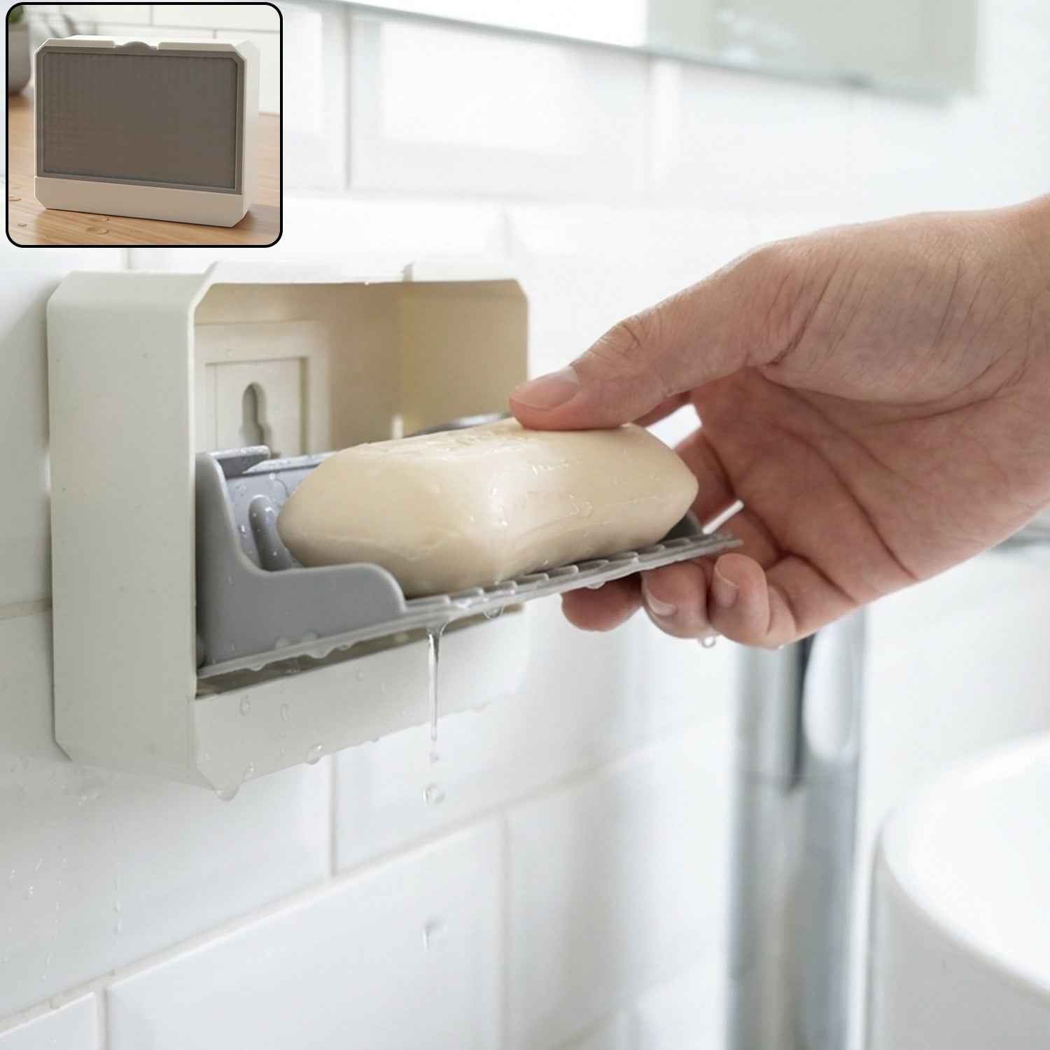 Wall Mounted Soap Holder – Self-Draining Tray for Hygiene & Space Saving