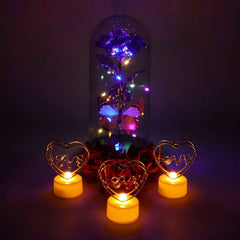 Glass Dome Rose Romantic Gift Set – Elegant LED Décor