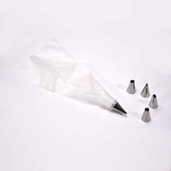 Cake Decorating Nozzle Set – Stainless Steel & Disposable Bags | Bake & Dwell
