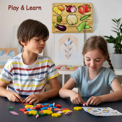 Wooden Vegetable Puzzle – Educational Toy for Toddlers | Inventive Play