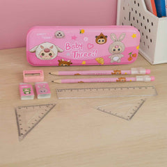 Cartoon Stationery Set for Kids – Complete 14-Piece School Supplies