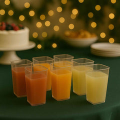 Unbreakable Plastic Tumbler Set – Square Design 300 ML 6 Pc | Corporate Kudos
