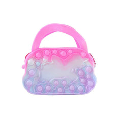 Pop It Coin Purse – Silicone Mini Handbag with Zipper & Handle