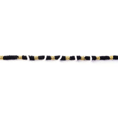 Traditional ethnic black and white beaded rakhi