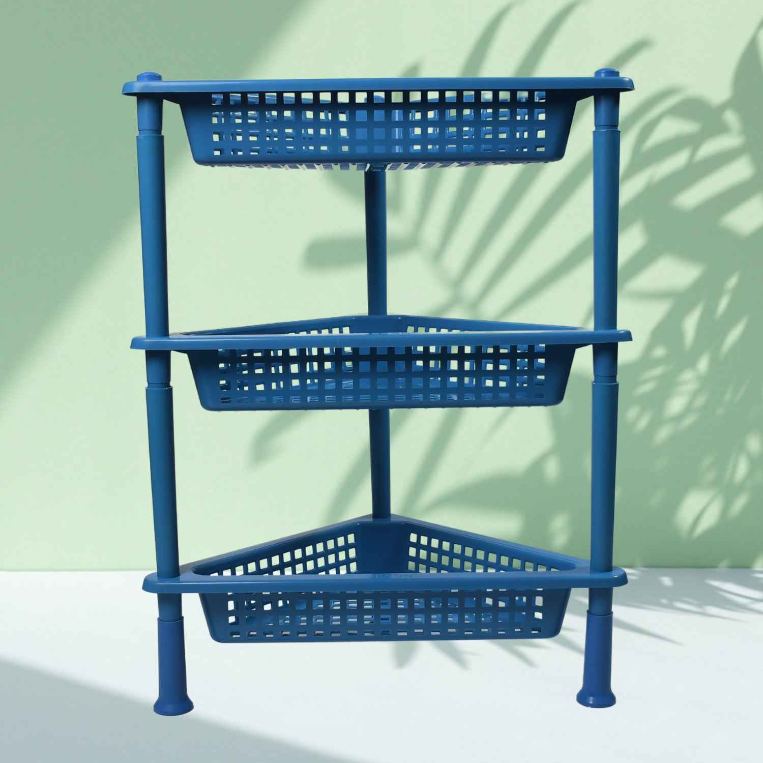 3-Tier Plastic Storage Rack – Multi-purpose Shelf | VoltDesk