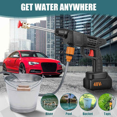Wireless Car Washer Kit – 48V High Pressure & Portable |