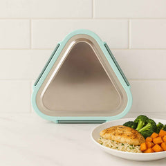 Triangle Stainless Steel Lunch Box Set – Compact Leakproof 2-Piece Tiffin