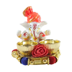 Ganesha Pooja Thali Set – Traditional Religious Decor for Festivals