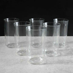Glossy Plastic Glass Set – Durable 300ml Lightweight Tumblers (6 Pc)