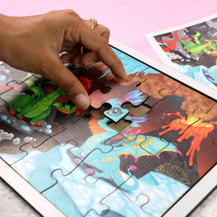 Educational Wooden Jigsaw Puzzle Board – Skill Building for Kids