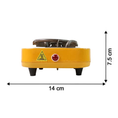 Compact electric coil stove with durable metal body for home use