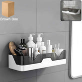 Adhesive Plastic Storage Shelf – Wall Mounted Space Saver
