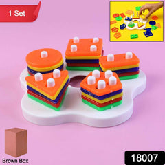 Geometric Stacking Sorter Toy – Toddler Shape Learning & Skills