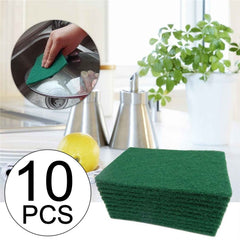 Scrub Sponge Pads – Aqua Green 10PC with Stain Cutter | Velvet Wipe