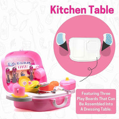 Kids Kitchen Play Set – 23-Piece Portable Pretend Play | Aditi