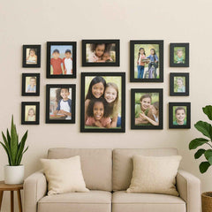 Black Photo Frame Set – Premium 12-Piece Wall Gallery