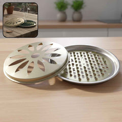 Metal Mosquito Coil Stand with Protective Cover – Durable and Safe