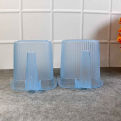 Plastic Bathroom Mugs – Transparent 1000 ML (Set of 4) | Bathora