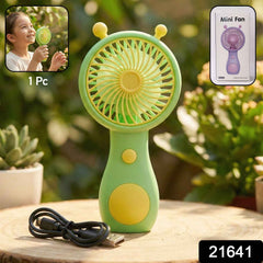 Rechargeable Mini Handheld Fan – Cute Cartoon USB Portable Cooler