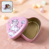 Heart Shaped Unicorn Storage Box – Durable Multipurpose Metal Tin