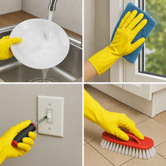 Cleaning Gloves – Durable Rubber for Home & Garden | SparkleTidy