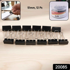 51 mm Large Binder Clips – Strong Secure Paper Holders (12 Pc Set)