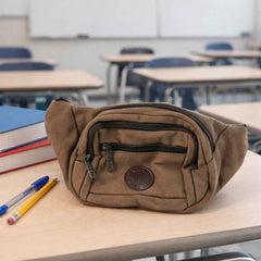 Canvas Waist Bag – Stylish, Multi-Compartment & Adjustable Strap