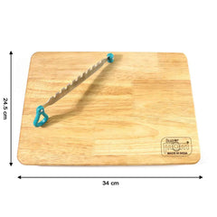 Wooden Cutting Board with Ergonomic Knife – Durable & Compact Set