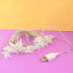 Star String Lights – USB Powered 20 LED Warm White Fairy Lights
