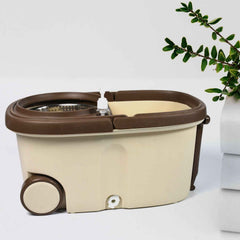 Velvet Wipe Spin Mop with Bucket, ready for efficient floor cleaning.