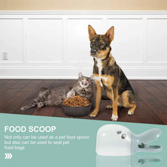 Pet Food Scoop with Bag Clip – Measure Portions & Seal Freshness