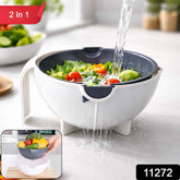 2-in-1 Vegetable Washing Bowl Ð Effortless Rinsing & Draining