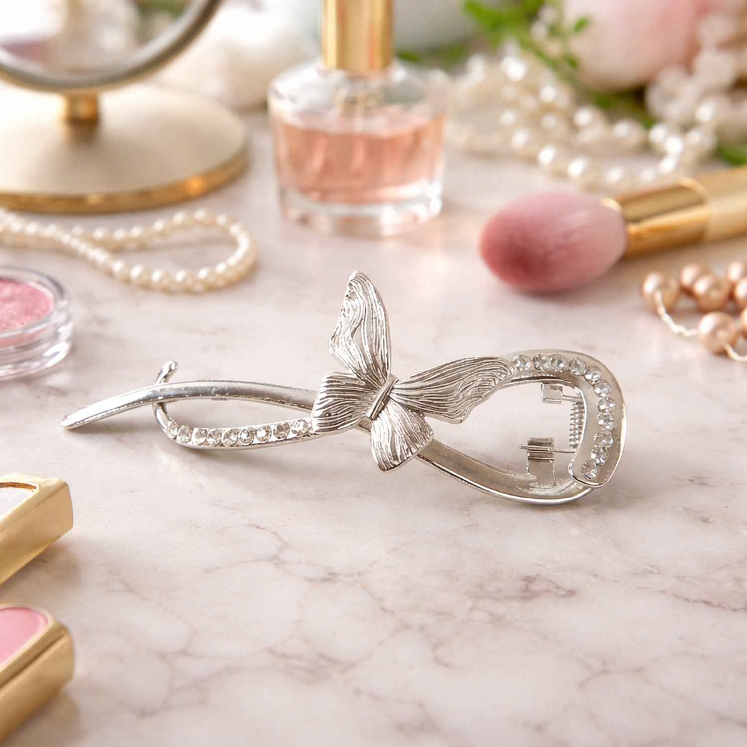 Luxury Butterfly Hair Clip – Elegant Crystal Accents for Women