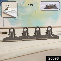 Heavy Duty Metal Paper Clamp Clips – Strong Grip & Durable 4 Pc Set