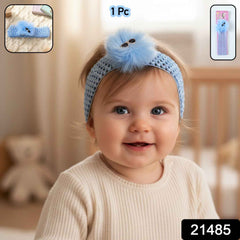 Baby Girls Hair Band – Soft Elastic with Pom Pom for Comfort