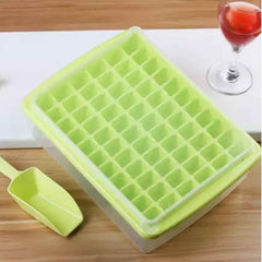 A hand gently twists the 60-Cavity Ice Tray, demonstrating its easy release feature.