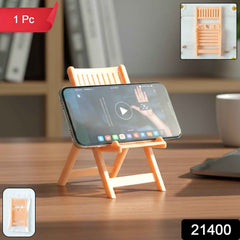Mini Chair Mobile Stand Holder – Foldable & Portable Peach Phone Stand