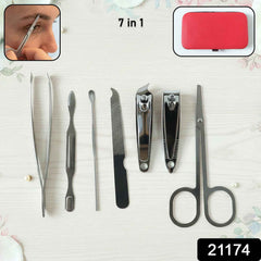 Manicure & Pedicure Grooming Kit – 7-in-1 Stainless Steel Set