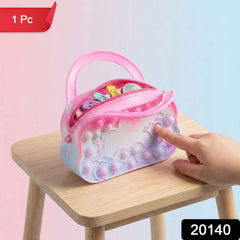 Pop It Coin Purse – Silicone Mini Handbag with Zipper & Handle