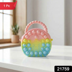 Rainbow Silicone Pop It Coin Purse – Fun Stress Relief Accessory