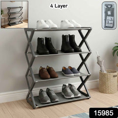 4 Layer Foldable Shoe Rack – Space-Saving Storage Solution
